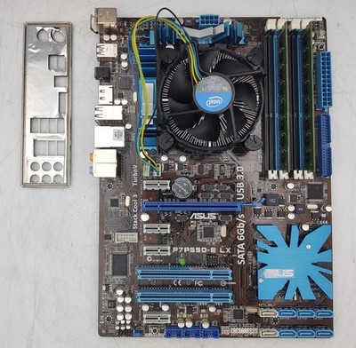 ASUS P7P55D-E LX DDR3 Motherboard W/ i5-760 CPU + CPU FAN + 2x4GB RAM + I/O SH