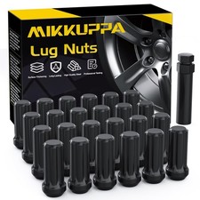 MIKKUPPA 24PCS M14x1.5 Black Lug Nuts for Chevy Silverado 1500 Suburban