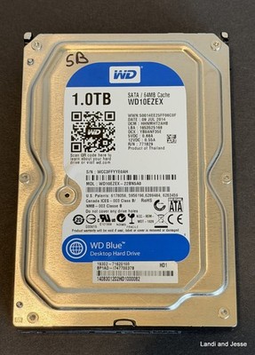 WESTERN DIGITAL WDC WD10EZEX 1 TB 7200RPM SATA HDD Internal HDD Hard Drive