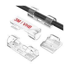 Adhesive Cable Clips Clear 40PCS, M , Upgraded Wire Holders for Wall, Strong...