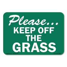 Please...Keep Off The Grass Trespassing Property Sign Metal Plastic Decal