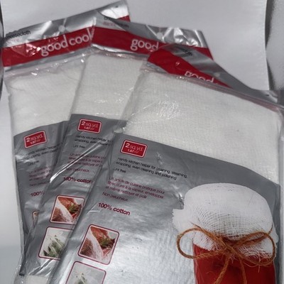 3 pk Bradshaw Goodcook 100% Cotton Cheesecloth Model 11899 2 Sq Yds Each