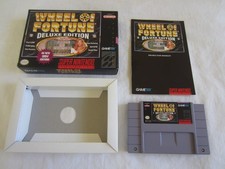 Wheel of Fortune Deluxe Edition (SNES) Super Nintendo CIB Complete Box 1994 RARE