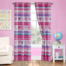 2 Panel Curtain Set with Grommet for Boys Girls Teens Bedroom Multicolor Set Hea