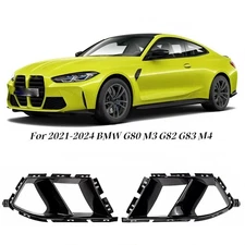 Gloss Black Front Bumper Vent Grill Air Duct Grille Cover For BMW G80 M3 G82 G83