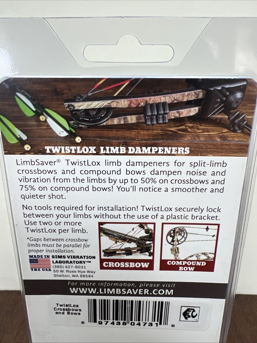 Amortisseurs Limbsaver Twistlox Pour Arc/arbalète - Membres Fendus, Tir à L'arc, Neuf