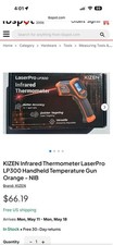 Kizen LaserPro LP300 Infrared Thermometer Non-contact Digital Laser Temperature