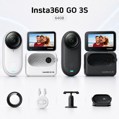 Insta360 GO 3S 64GB 4K Mini Action Camera Portable Vlog Cam 140min Battery