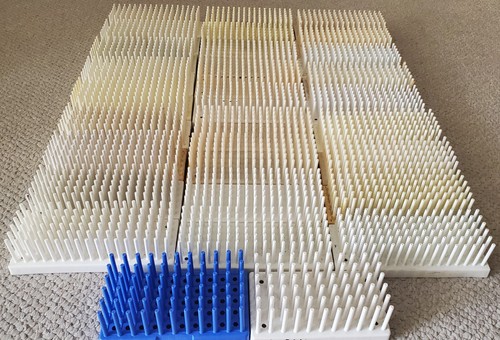 Tube Racks. 10-13 ml & 14-17 ml Test Tube PEG Racks. Total of 29 pieces.