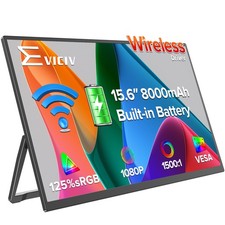 Eviciv Wireless Portable Battery Monitor 15.6" 1080P w/VESA For Computer Game