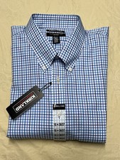 NWT Kirkland Signature Men's Traditional Fit Non-Iron Dress Shirt 18 x 36/37