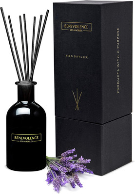 Benevolence LA Reed Diffusers for Home, Lavender & Eucalyptus Relaxing Fragrance