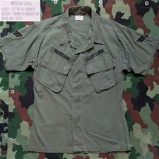 US Military Jungle Fatigue 60s OG107 Size M Vietnam War Jacket