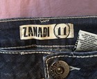 Zanadi Denim Shorts Women Size 11 Low Rise Distressed Dark Wash Stretch — photo 3