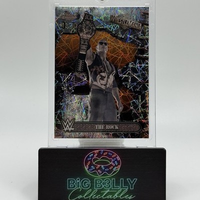 2025 Chrome WWE Cactus Jack X Wrestlemania The Rock Laser RayWave Refractor /20 