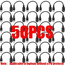 50pcs for HP DELL 100W 140W 7.4mm Power Adapter Converter Cable To USB-C Port