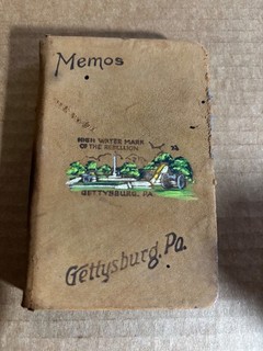Vintage 1939 Gettysburg Pa Souvenir Memo Notebook