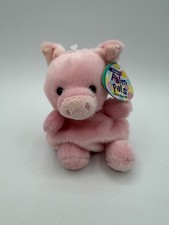 New Aurora - Palm Pals - 4.5" Wizard Pig Pink Beanie Adorable Stuffed Animal
