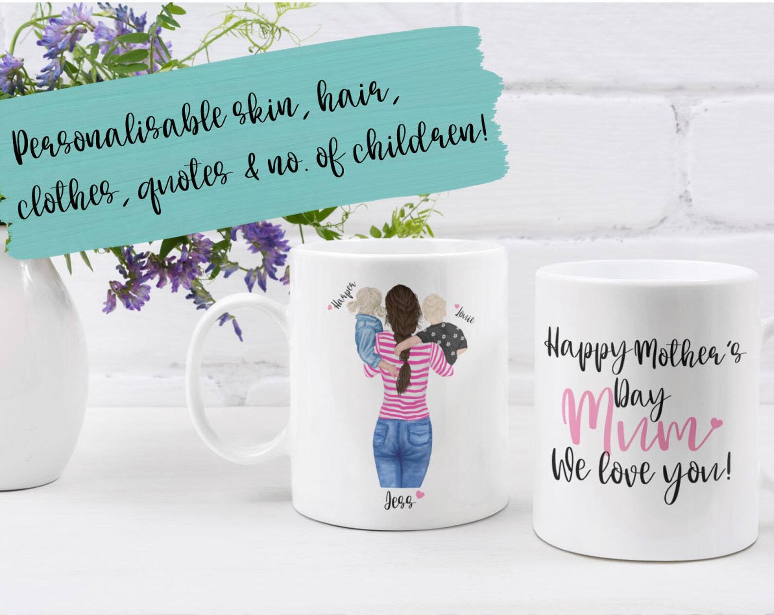 Young Children Mother's Day Mug Customisable Mug