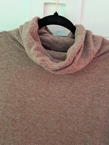 Zenana Gr. M Pullover braun weich Cowneck/Rollkragen Lagenlook Bohemian - Bild 4 von 10