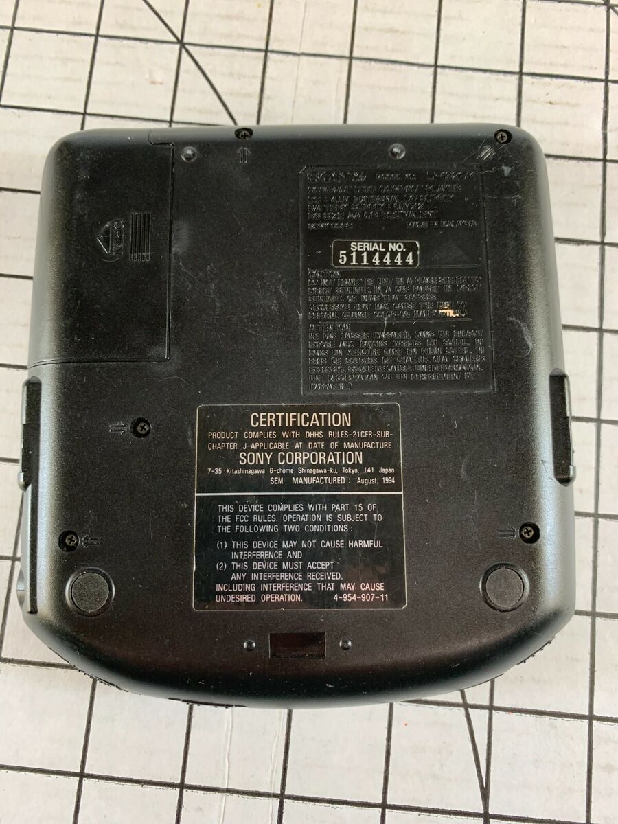 Vintage Sony Portable Discman Walkman CD Player Handheld D Vintage Sony Portable Discman Walkman CD Player Handheld D