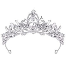 Tiaras for Women, Tiaras for Wedding Prom Tiaras and Crowns for Women Silver