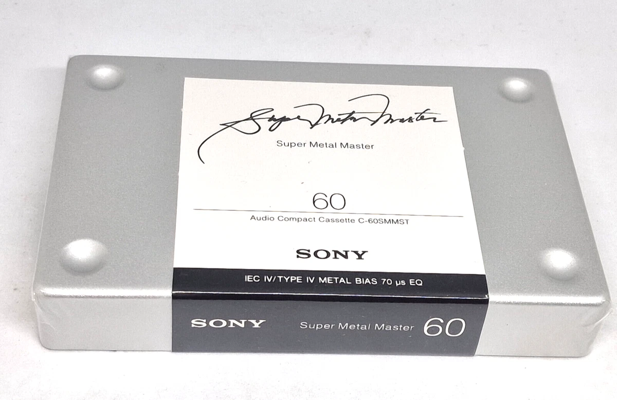 SONY SUPER METAL MASTER 60 C-60SMMST Blank Audio Cassette Tape