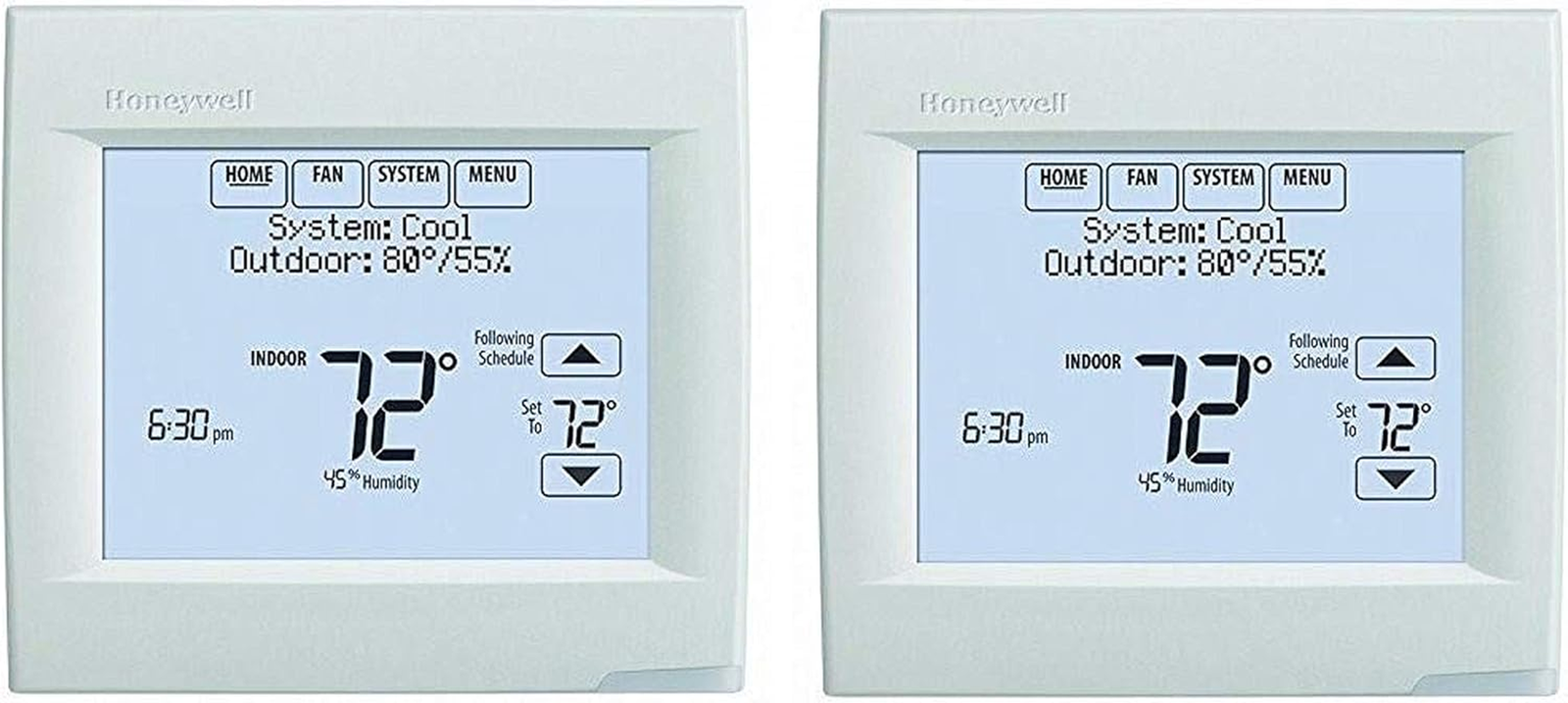 Honeywell TH8321WF1001 WiFi Vision Pro 8000 3 Heat 2 Cool Smart Thermostat 2-Pack  