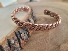 Pure Copper Bracelet Heavy 40 gr Solid Copper Arthritis Pain Therapy Cuff Bangle