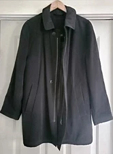 Superb Vintage 90's Lanvin Paris Black Quilted Midlength Coat - Size 46