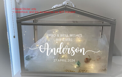Custom Cards & Well Wishes for the New Mr & Mrs Wedding Wishing Well Sign Decal