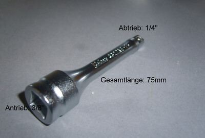 Koken Aus der Sonderserie Z Verlängerungs-Adapter 3/8'' auf 1/4'' Lg.75mm