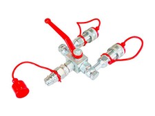 Trattore con uscita ribaltabile con divisore manuale idraulico