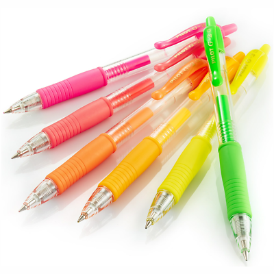 PILOT G2 Gel-Tintenroller, 6 Stück, Neonrosa, Strichbreite 0,7 Mm – Ergonomisch & Einziehbar