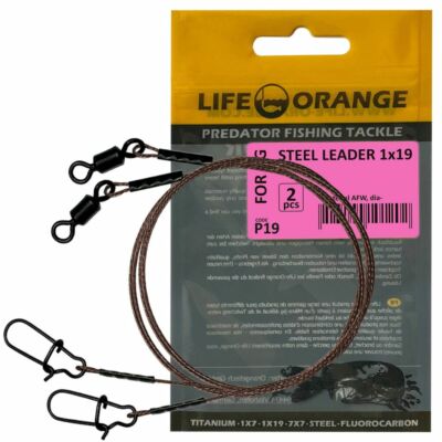 2 x Edelstahl Vorfach 1×19 ready to fish Fine Steel Leader AFW Raubfisch for Jig