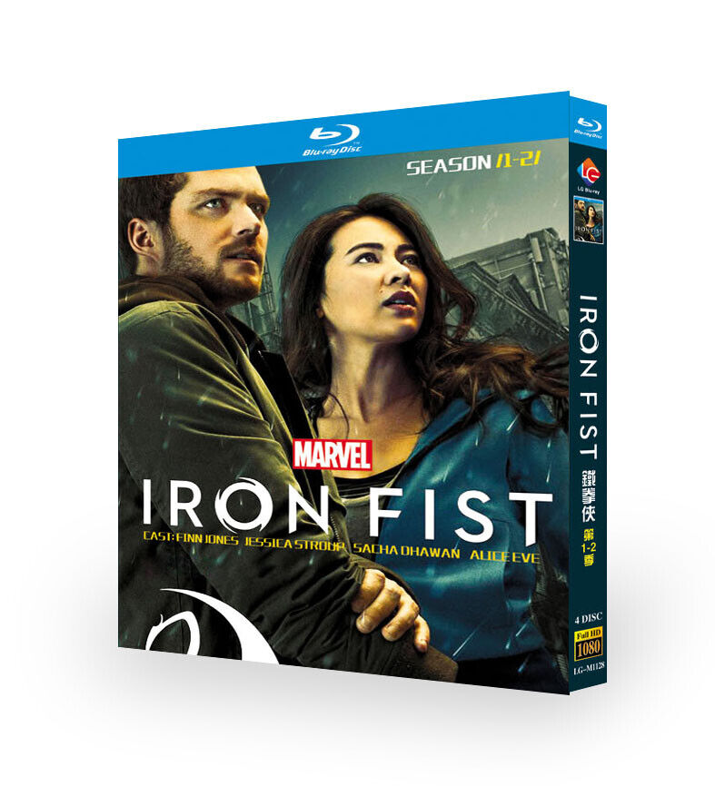 Iron Fist：The Complete Season 1-2 TV Series Blu-ray BD 4 Disc All Region  English