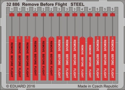eduard 32886 x 1/32 Aircraft- Remove Before Flight Steel (Painted)