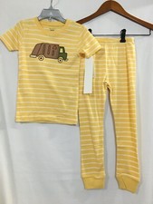 New Carter's Boys Truck Pajama Snug Fit Short Sleeve Long Pants Toddler 5T