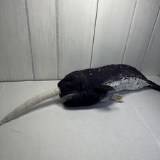 Folkmanis Hand Puppets Narwhal Full-Body Puppet Plush Stuffed Animal 27" Long