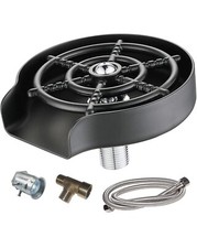 Mgiesg Black Glass Rinser for Kitchen Sink,Suitable for Kitchen Cups, Baby Bottl