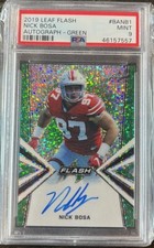 2019 Leaf Flash Green NICK BOSA ROOKIE On-Card Auto Rc #19/20 SP 49ers