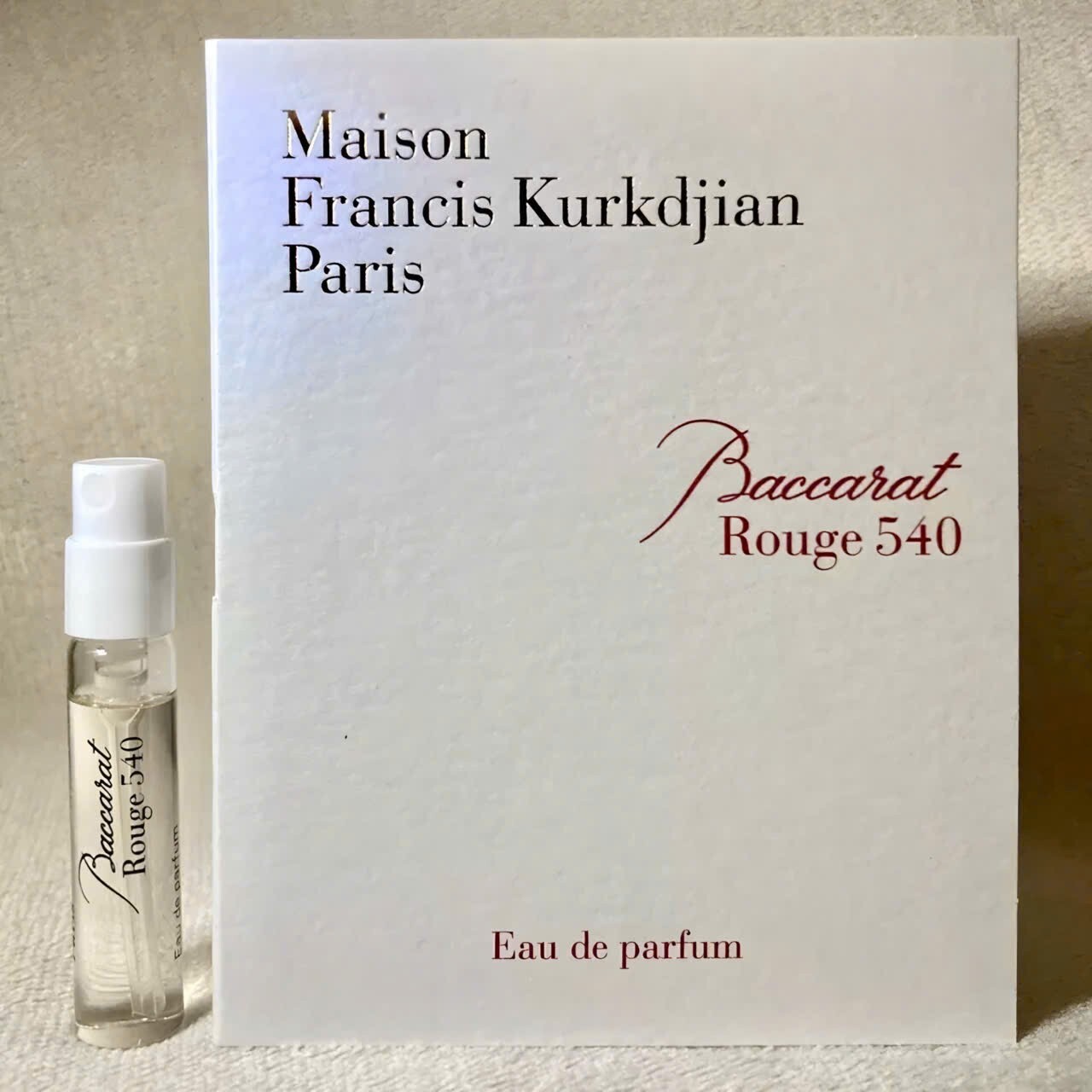 Maison Francis Kurkdjian Baccarat Rouge 540 EDP Sample Vial Spray 2ml/0.06oz