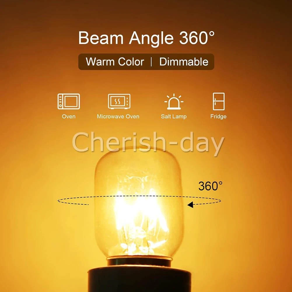 2 Pack SCREW Light Bulb 25W E14 CLEAR OVEN Fridge Microwave 100% AUSSIE STOCK