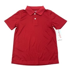 Cat  Jack Boys Size M Uniform Polo Short Sleeve Shirt Red