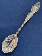 1881 ROGERS / ONEIDA "BAROQUE ROSE" Silverplate - Sugar Shell Spoon 6"  EUC