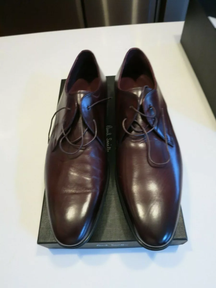 NUEVOS PS PAUL SMITH Para Hombre Cuero Marr n Zapatos de Vestir Oxford Reino Unido 10 EE. UU. 11 EU 44 Mocas n