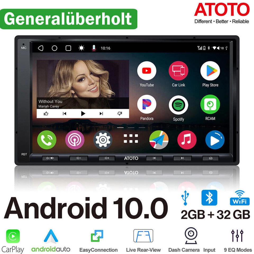 ATOTO A6PF 7" 2Din Android Auto radio 2+32GB GPS-Tracking CarPlay/Android Auto - Bild 2 von 4