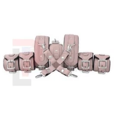 8-Piece Genuine Leather Restraint Kit  Includes Wrist, Ankle, Thigh Cuffs
