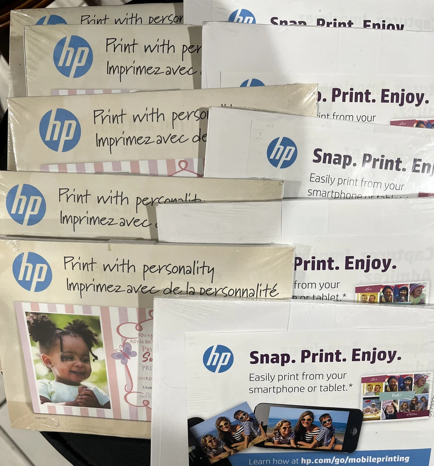 100 Qty) HP Print 5x7 Photo paper with envelope (10 Packs Of 10) White - Image 3 of 4