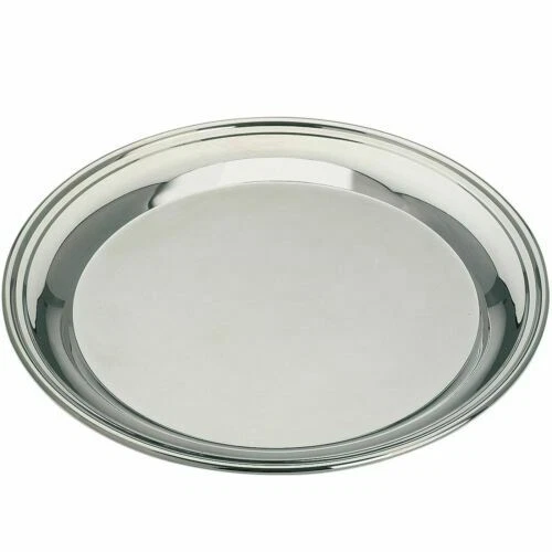 Versilberte runde Tabletts
